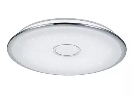 Светодиодный потолочный светильник Trio в хроме и белом цвете, 100 Вт, 9800 лм., серебро