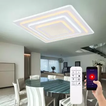 Светодиодный потолочный светильник, умное освещение, 3D-эффект, регулировка яркости, дистанционное управление Globo Lighting