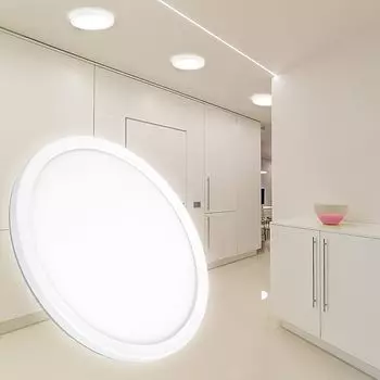 Светодиодный потолочный светильник VIDA круглый 15 Вт с подсветкой дневного света IP44 230 В накладной светильник потолочный светильник с подсветкой Maxkomfort GmbH, белый