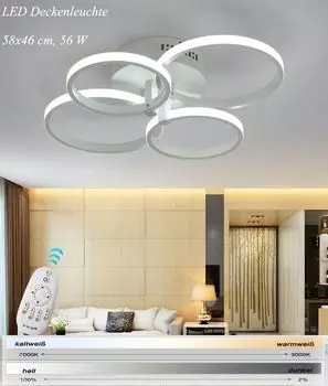 Светодиодный потолочный светильник XW0254 с дистанционным управлением, регулировка цвета/яркости A+ Eurotondisplay