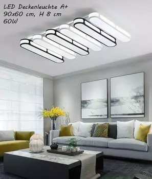 Светодиодный потолочный светильник YD1675-90x60 с дистанционным управлением, цвет/яркость света регулируется A+ Eurotondisplay