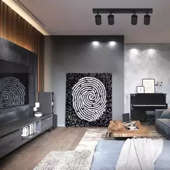 Светодиодный потолочный светильник ZMH, черный