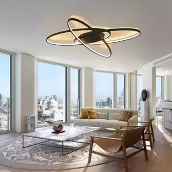 Светодиодный потолочный светильник ZMH, черный