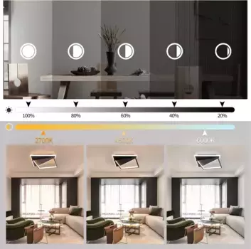 Светодиодный потолочный светильник ZMH, черный