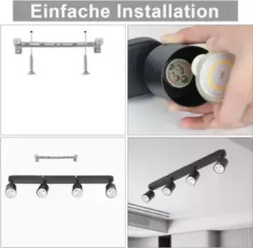 Светодиодный потолочный светильник ZMH, черный