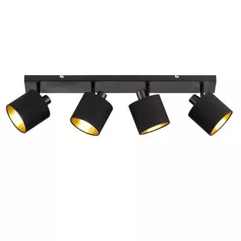 Светодиодный потолочный точечный светильник, черно-золотой, регулируемые точечные светильники, L 70 см, TOMMY etc-shop, черный