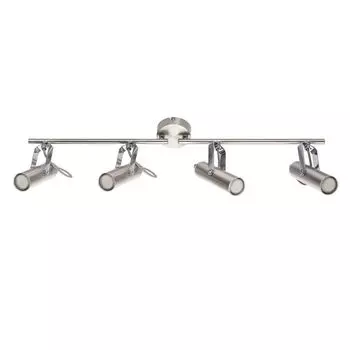 Светодиодный потолочный точечный светильник, хром, подвижные пятна, L 68 см etc-shop, серебро