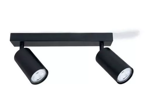 Светодиодный потолочный точечный светильник, потолочный светильник, настенный точечный светильник 2 лампы, черный для светодиодов GU10, KIVI LumenTEC