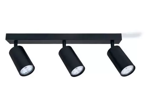 Светодиодный потолочный точечный светильник, потолочный светильник, настенный точечный светильник 3 лампы, черный для светодиодов GU10, KIVI LumenTEC