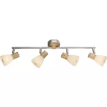 Светодиодный потолочный точечный светильник RGB, дерево, стеклянные пятна, поворотный, L 60 см, GYLFI etc-shop, серебро