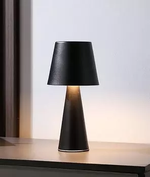 Светодиодный прикроватный светильник KUGI, светодиодный настольный светильник на аккумуляторе, с регулируемой яркостью, беспроводная настольная лампа, перезаряжаемый сенсорный ночник, 2000 мАч, для ресторана/спальни