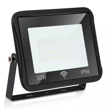 Светодиодный прожектор Yakimz 30 Вт, садовый светильник, уличный светильник, IP66, уличный прожектор, 120 °, холодный белый алюминиевый прожектор для сада, гаража, двора или гостиницы, черный