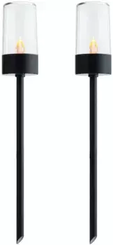 Светодиодный садовый фонарь Pauleen "Солнечное счастье" 6 см, Высота: 39 см, черный