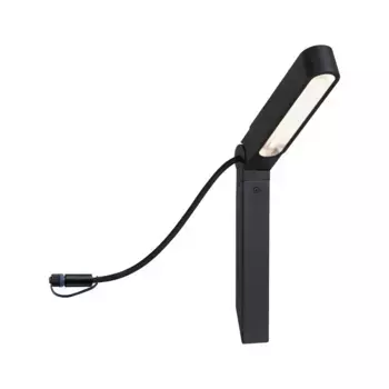 Светодиодный садовый прожектор Paulmann "Plug & Shine Ito, одноточечный, вертикальная ориентация, 3000K, 6 Вт, антрацитовый", 1 лампа, IP65 Высота: 51,8 см., цвет anthrazit