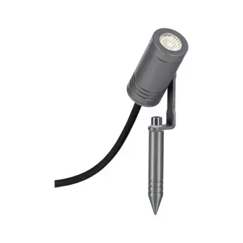 Светодиодный садовый прожектор Paulmann "Radix IP65 56mm 3000K 5.5W 260lm 230V серый алюминий", 1 лампочка 5,6 см, Высота: 8 дюймов, серый