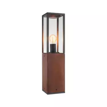 Светодиодный садовый прожектор Paulmann "Световой объект Timba IP44 квадрат 600мм макс. 60Вт 230В E27 дерево", 1 лампочка, лампочка E27 | без лампочек Высота: 60,0 см., коричневый