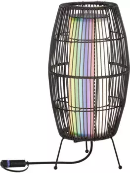 Светодиодный садовый светильник Paulmann "Outdoor Plug & Shine Basket 40 RGBW ZigBee IP44", 1 лампа, ZigBee IP44 RGBW 20,0 см, Высота: 40,0 см., черный