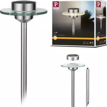 Светодиодный садовый светильник Paulmann "Солнечный шип UFO IP44 LED 1x0,2 Вт Высота: 55 см, цвет edelstahlfarben