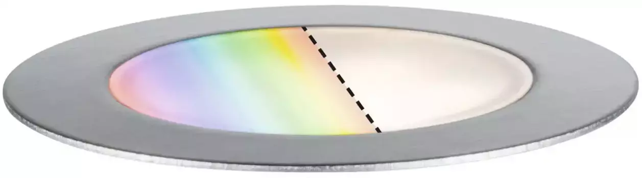 Светодиодный садовый светильник Paulmann "Встраиваемый светильник Outdoor Plug & Shine Floor RGBW IP67 ZigBee", 1 лампа, IP67, ZigBee RGBW 7,0 см, Высота: 3,0 см, цвет edelstahlfarben