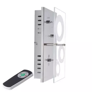 Светодиодный стеклянный настенный светильник RGB с дистанционным управлением SATORI BRILLIANT, серебро