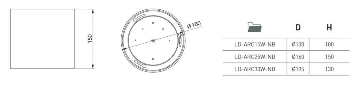 Светодиодный светильник ARCCO,30Вт,2700лм,220-240В переменного тока,50/60 Гц,PF>0,9,Ra?80,IP44,IK08,110°,4000K GTV