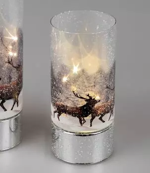 Светодиодный светильник, цилиндрический светильник DEER IN THE SNOW H. 20см серебристый Formano W24