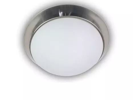 Светодиодный светильник для прихожей Светодиодное освещение для прихожей потолочный корпус 25см декоративное кольцо из опалового стекла НИКЕЛЬ Niermann Standby