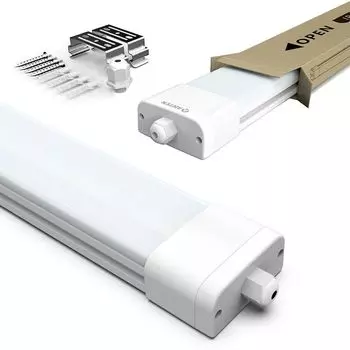 Светодиодный светильник для влажной комнаты, 150 см, 6000 К, светильник для ванны, светильник для влажной комнаты, потолочный светильник, светильник для мастерской, подвал, IP65 Anten, серебро