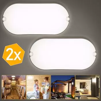 Светодиодный светильник для влажной комнаты, 15 Вт, светильник для ванной комнаты, класс защиты IP54, 2 шт. Jopassy