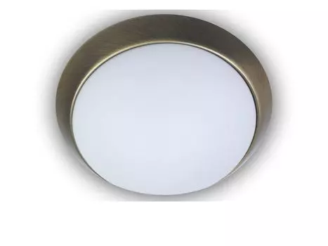 Светодиодный светильник для загородного дома, настенный светильник из опалового стекла, декоративное кольцо, старая латунь, 30 см, офисная лампа Niermann Standby