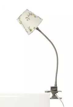 Светодиодный светильник KLEE с гибким кронштейном и тканевым абажуром: цветной никель Dapo Leuchten