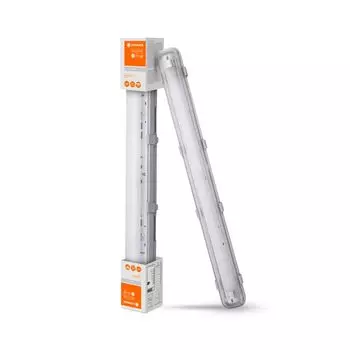 Светодиодный светильник Ledvance для влажных помещений, для ванны, подводная лодка, 65 см, серый, IP65, 1 x 8 Вт, G13, 1400 лм, нейтральный белый, 4000K