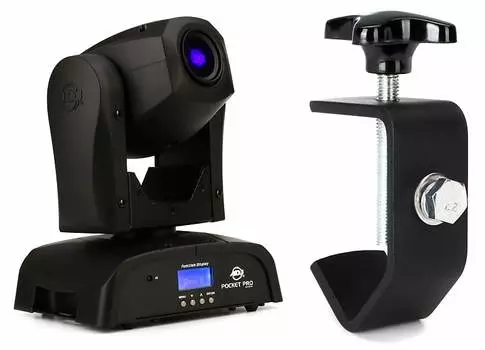 Светодиодный точечный светильник ADJ Pocket Pro 25 Вт с подвижной головкой и C-образным зажимом ADJ American DJ POC723=1 C-CLAMP=1