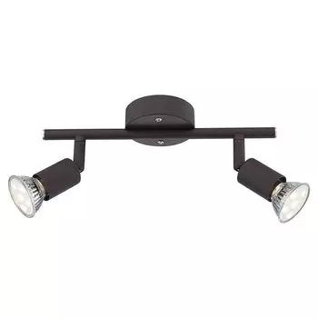 Светодиодный точечный светильник, металл, 2 пламени, регулируемые точечные светильники, L 26см etc-shop, серебро