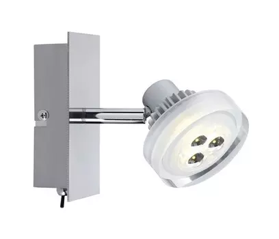 Светодиодный точечный светильник Paulmann Spotlight Gloria bar 5W с выключателем матовый никель, серебро