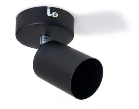 Светодиодный точечный светильник, светодиодный потолочный светильник, 1 лампочка для точечных светильников GU10, поворотный поворотный SIENA черный LumenTEC