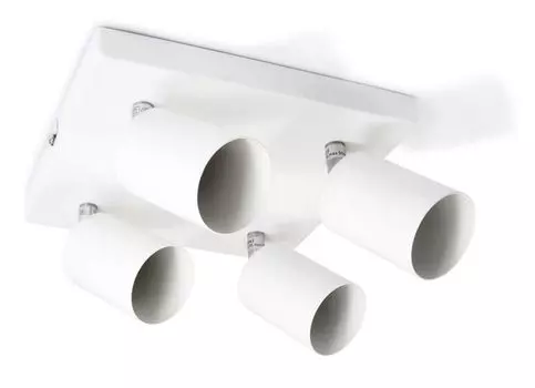 Светодиодный точечный светильник, светодиодный потолочный светильник, 4 лампы для точечных светильников GU10, поворотный поворотный SIENA черный LumenTEC