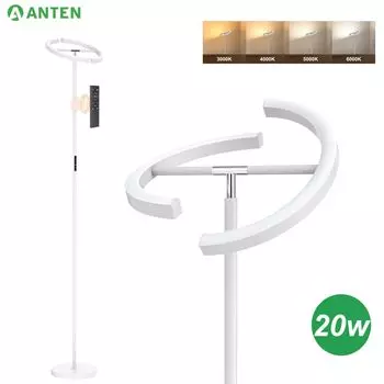 Светодиодный торшер Anten для гостиной, современный светодиодный потолочный прожектор мощностью 20 Вт с регулируемой яркостью, торшер для гостиной, сенсорный торшер, лампа для чтения, спальня, столовая, офис, гостиница, торшер, коричневый