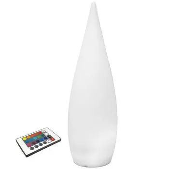 Светодиодный торшер длиной 80 см со сменой цвета в 16 цветах Светодиодный торшер RGB с регулируемой яркостью, беспроводной, брызгозащищенный до IP54, включая пульт дистанционного управления @tec