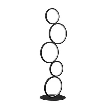 Светодиодный торшер Lindby 'Jacek' черного цвета из металла, черный