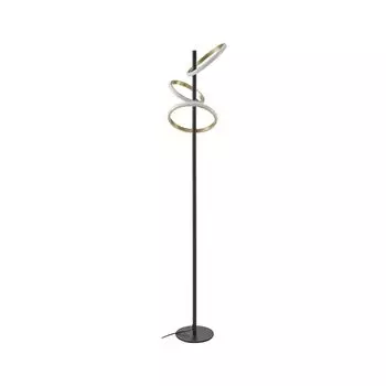 Светодиодный торшер Lucande 'Madu' черного цвета из металла