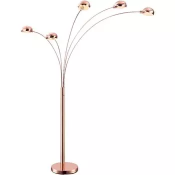 Светодиодный торшер RGB с элегантным дизайном и выключателем etc-shop, медь