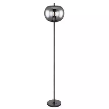 Светодиодный торшер RGB, стеклянный шар, дымчатый, высота 160 см, ЧЕРНЫЙ etc-shop, белый