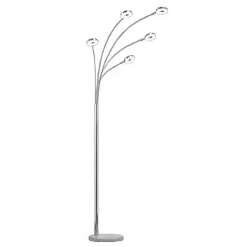 Светодиодный торшер современный "Ренн" хромированный серый металлокерамический торшер для гостиной Licht-Erlebnisse, мультиколор