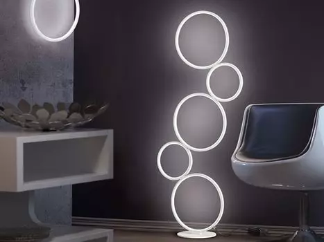 Светодиодный торшер Trio Rondo матового белого цвета 36 Вт 3200 лм, белый