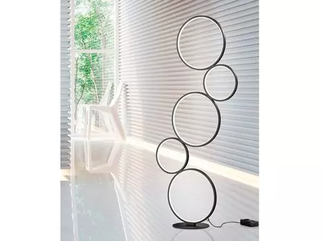 Светодиодный торшер Trio Rondo в матовом черном цвете 36 Вт 3200 лм, черный