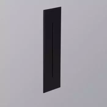 Светодиодный уличный настенный светильник 3Вт встраиваемый прямоугольный черный линейный Wabi 2700K теплый белый LEDKIA