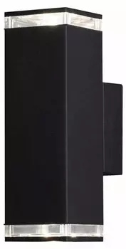 Светодиодный уличный настенный светильник MeineWunschleuchte Schwarz Hhe 23,5cm, черный