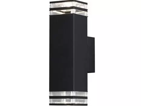 Светодиодный уличный настенный светильник MeineWunschleuchte Schwarz Hhe 27,5cm, черный