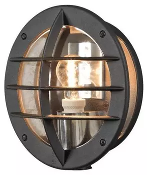 Светодиодный уличный настенный светильник MeineWunschleuchte Steckdose, 31cm, черный